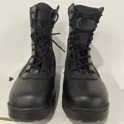 men's bates boot black leather size 8