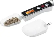 Digital Spoon Scale Electronic Measuring Spoon Scale Household Kitchen Spoon Scale Food Scale with Tare Function Capacity 0.05g to 500g Support Unit g/oz/gn/ct/DWT Black