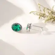 Chrome Diopside Gemstone 925 Sterling Silver Jewelry Statement Men's Cufflinks