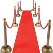 Red Carpet Runner for Party 2 x 15 ft Non-Woven Polyester Fabric Aisle Runner...