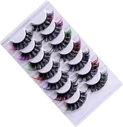 ADOCARN Individual Eyelashes Fake Lash Extensions Curl Lash Strip for Women for Dress up Costumes Makeup Eyelashes for Enhanced Beauty