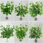 Green Artificial Plant Leaves DIY Greenery Leaves Gift