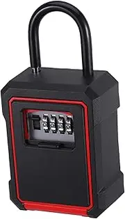 HEATSHAKING Hanging Key Lock Box with Key Storage Secure Metal Organizer for Home Office Garage for Apartments and Travel Security