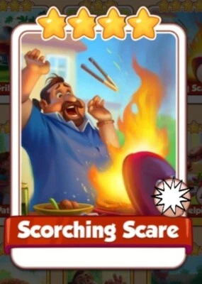 Scorching Scare Card, from Set BBQ BITES, Coin Master Card, virtual card