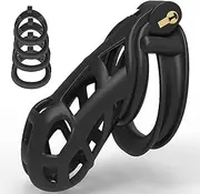 SM Chastity Cage 3D Penis Cage Chastity Cage Chastity Belt Man Penis Cage Cock Cage Set With 4 Sizes Cockring SM Bondage Chastity Sex Toys For Men(S)