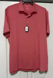 Johnnie-O Men’s XL Prep-Formance UPF 50 Polyester Conch Pink NWT Polo Shirt