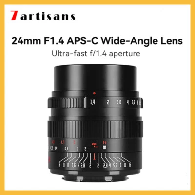 7artisans 24mm F1.4 APS-C Manual Lens for Fuji Sony Canon M4/3 Mirrorless Camera