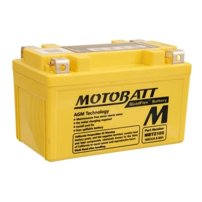 Kawasaki Ninja 650R 2017-2019 Motobatt Quadflex AGM 12V Battery