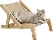 Cat Scratcher Lounge Chair | Cat Scratcher Hammock | Multifunctional Pet Supplies, Solid Wood Pet Furniture, Removable Claw Sharpening Tools for Indoor Outdoor