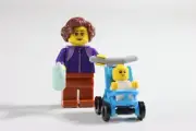 LEGO® City Minifigure Mother Baby Carrier Stroller Milk Bottle Glasses Happy