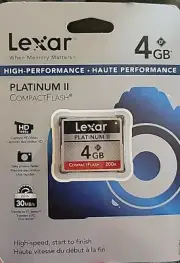 Lexar 4GB 200x Platinum High Speed CompactFlash CF Card for Canon Nikon Cameras