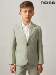 Reiss Apple Kin 3-9 yrs Linen Single Breasted Blazer (B80819) | $195