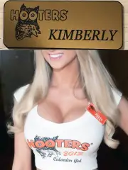 ~NEW~ KIMBERLY HOOTERS Girl Uniform Collectible Pin Badge Tag GOLD NAME TAG