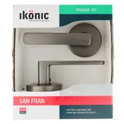 Ikonic Gunmetal San Fran Passage Lever Set