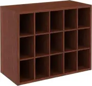 ClosetMaid 15-Cube Stackable Organizer, Wood Shelves, Dark Cherry