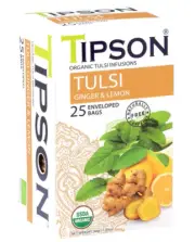 Tipson Organic Tulsi With Ginger Lemon 25 Tea Bags - 30g