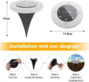12/24 Pack Outdoor Solar Lights LED Waterproof Garden Ground White/Warm Light