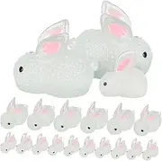 COHEALI Jewelry Charms Set 20pcs Resin Flatback Bunny Charms DIY Decor Embellishments for Crafting