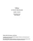 Tiffany Bread Machine Manual BM642, TBM131, TS018S