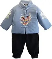 [Mud Kingdom] Little Boys Fleece Outfits Tang Suit Traditional Style