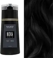 YccA Nova Hair Dye Shampoo, Nova Hair Instant Dye Shampoo, Hair Shampoo, Nova Hair Dye Shampoo, Hair Color Shampoo for Gray Hair, Nova Hair Instant Dye Shampoo for Men & Women (Black)