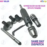 Lathe Tailstock Tap And Die Holder set Sliding Floating Type MT2 Shank INCH