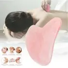 Rose Quartz Crystal GuaSha Facial Roller & Body Gua Sha Board Massager Tool