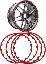 Wheel Protectors, 18-20 Inch Rim Decorative Rings, Rim Protectors, Car Wheel Protectors, Anti Scratch, Anti-friction, Car Bumper Rings, High Quality Nylon, Car Tire Protectors(Red,18in)