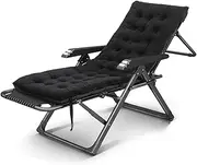 Zero Gravity Chair Folding Reclining Lounge Chair with Headrest and Massage Armrest Patio Reclining Chair Adjustable for Indoor Outdoor Beach Camping Steel Frame Oxford Fabric (Color : A+Cushion b)