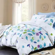 Fabric Fantastic Leaves King Size Quilt/doona/duvet Cover Set