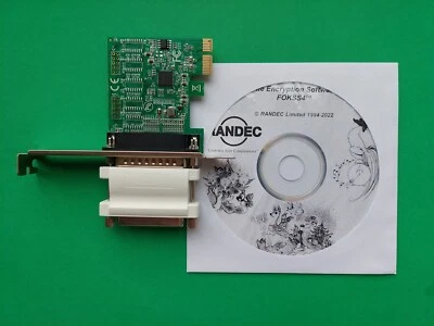 RANDEC FOKSS4th MAX Software+Aladdin HASP LPT HASP4 M4 "Privilege" Key+PCIe Card