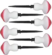 Red Solar Mushroom Lamp - LED Light Up Garden Mushrooms Solar Lights, 6pcs Waterproof Decorative Lamp, for Outdoor Decor, Christmas, Halloween, Yard, Lawn