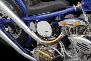 DS Chrome Domed Center Fill Oil Tank 3.1L for Softail Springer 88-99