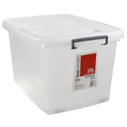 5 x 55L Heavy Duty Large Plastic Storage Tubs 55L Crate Containers Tub Lid FD