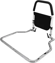 Sturdy Bed Assist Bar with Storage Pocket Foldable Bed Rail Bedside Handrails Assistance for Seniors Elderly Adults