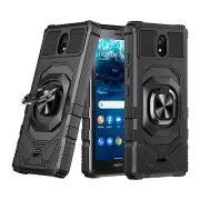 For Nokia C200 Case Shockproof Ring Kickstand Phone Cover with Tempered Glass