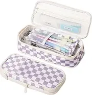 Big Capacity Pencil Pen Case Office College School Large Storage High Capacity Pencil Bag Pouch Holder Box Organizer for Teen Girls Kids (purple)