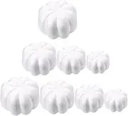 8-Piece Set Artificial Pumpkins for Halloween Craft Foam Pumpkins Realistic Molds for Fall Decorations