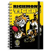 AFL A4 Hard Cover Notebook - Richmond Tigers - 60 Page