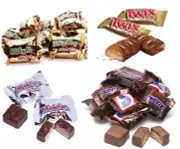SNICKERS , MILKYWAY , 3 MUSKETEERS , TWIX- MINI BITE SIZE BULK VALUE BAG POUNDS!