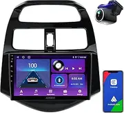 Car Stereo Radio for Chevy Spark 2013 2014 2015 with Wireless Carplay Android Auto 2G+64G 9 inch Android 12 Touch Screen Head Unit with SWC WiFi GPS Navigation DSP Bluetooth
