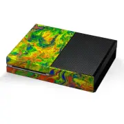 Xbox One Console Skins Decal Wrap ONLY - green trippy color mix psychedelic