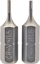 Draper 63944 1.5mm 1/4" Hex Hexagonal Insert Bit 25mm Long (2 Piece)