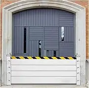 Aluminum Flood Barrier, Flood Barriers for Doors, Residential Flood Barriers, Garage/Front Door/Gates/Home Flood Control Baffle Water Stopper Panel, with Rugged Rubber Strip, Easy to Install(H 100c