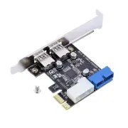 PCI-E to USB 3.0 PCI Express Card, 5 Gbps 2-Port PCIe to USB Expansion Card A...
