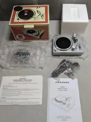 NIB Crosley RSD3 Mini 3" Turntable Exclusive Anthrax Ltd Ed 801/1000 Record Stor