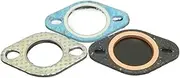 WUTONGMU Performance Exhaust Pipe Gasket Fit for Scooter Moped DIO50 ZX50 JOG50 90 Fit for ATV Fit for Quad Go-Kart 152QMI 1P52QMI 157QMJ 1P57QMJ GY6 125 150(Silver)