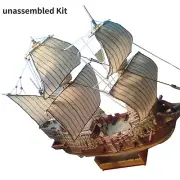 DIY 1:100 Galeon Golden Hind sail battleship paper model sailboat model Gift