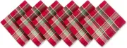 DII Holiday Kitchen and Table 18" x (Set of 6), Tango Red Plaid