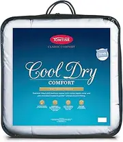 Tontine Classic Comfort Cool Dry Mattress Topper - Queen Bed, Suprelle Climate Control Cooling Fibre Filling, Anti Microbial Protection, 50cm Fitted Skirt, Machine Washable